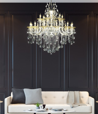 올리비아 18등 크리스탈펜던트조명 대형샹들리에